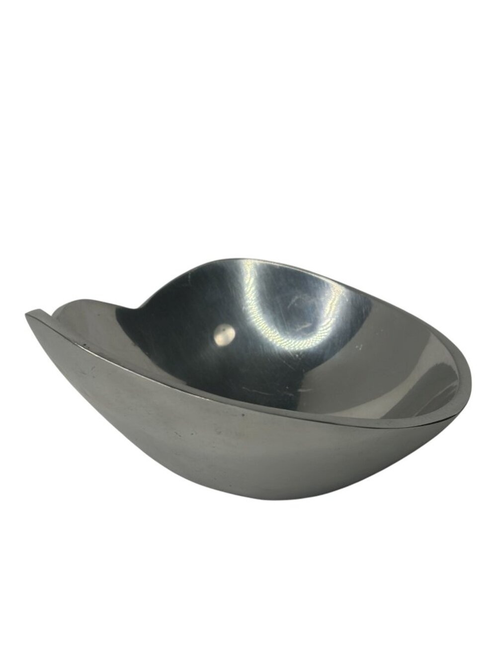 Vintage Towle Pintel Collection Polished Aluminum Small Organic Wave Bowl